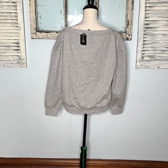 INC International Concepts Womens Sweatshirt Gray Size Extra Large NWT - Picture 4 of 9